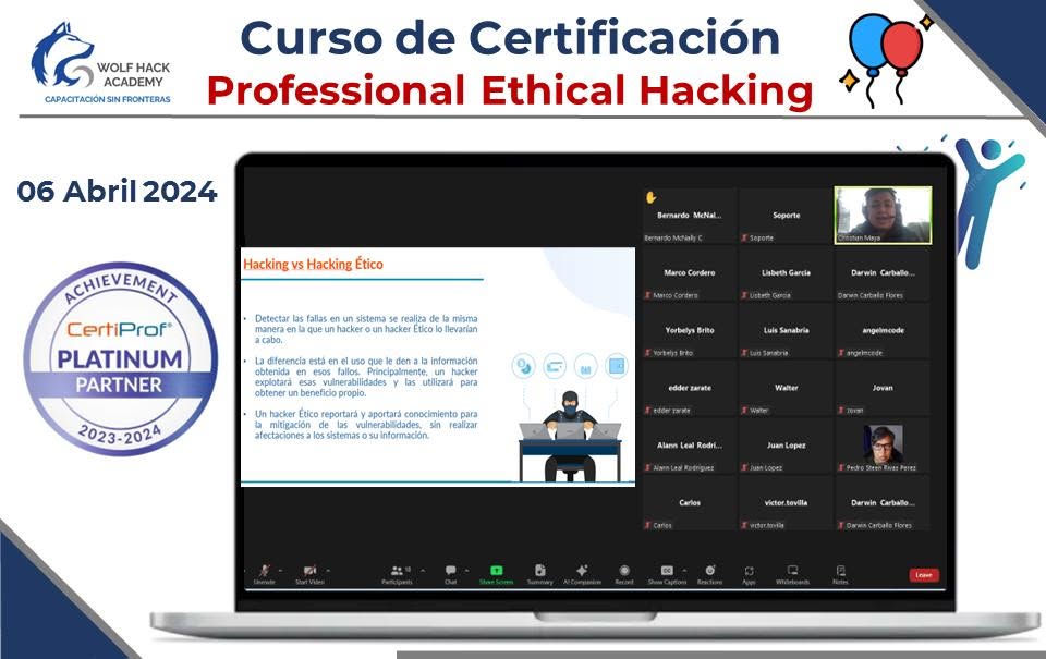 Evidencia visual de Professional Ethical Hacking
